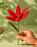 Handmade Crochet Lily Single Flower