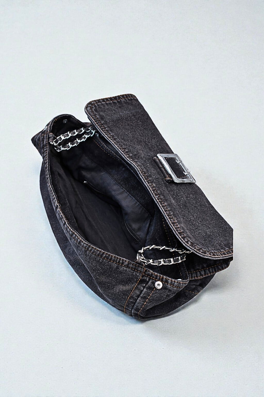 AV Denim Loom Black Bag
