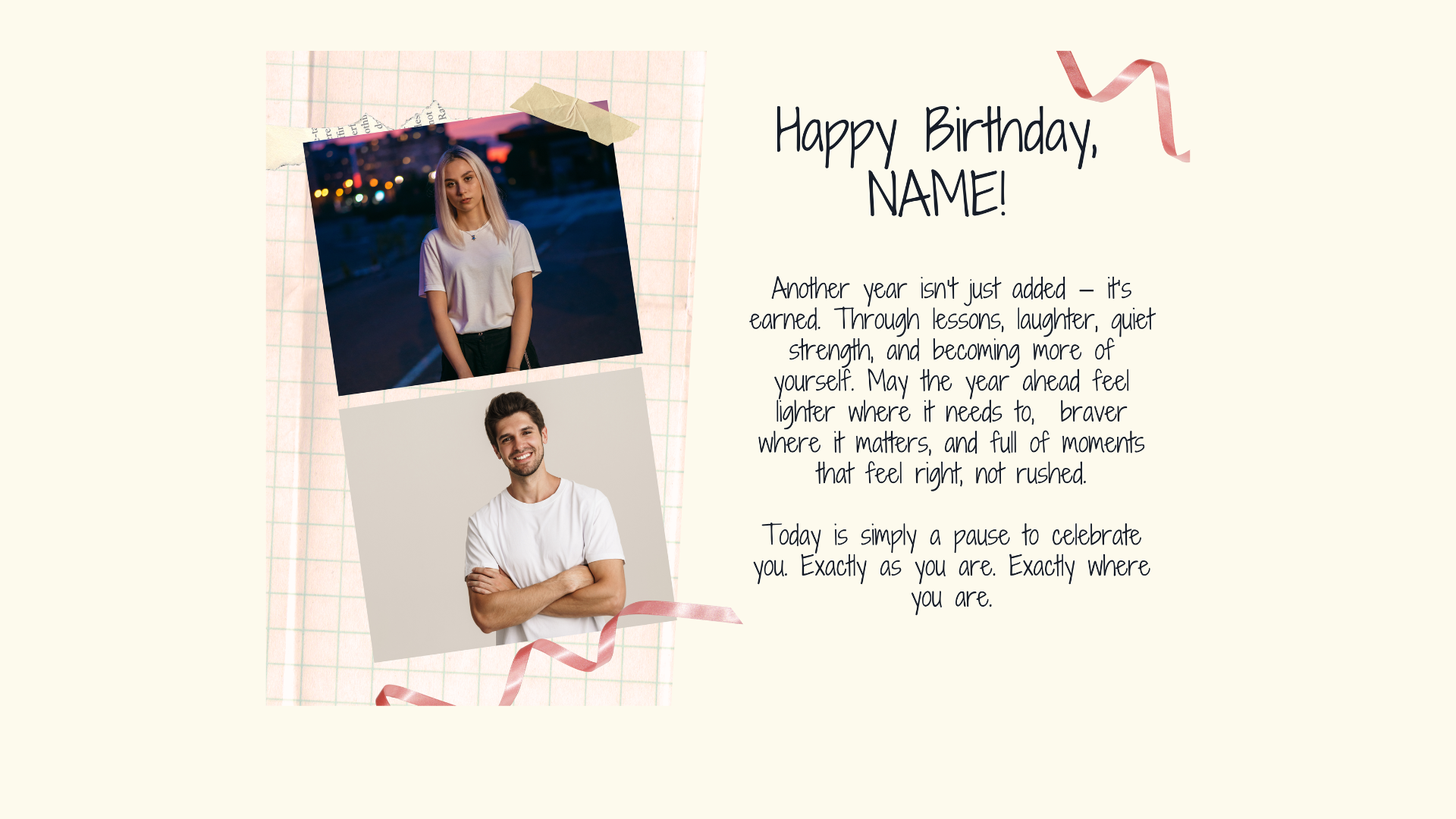 Customised Birthday Card with 2 Photos