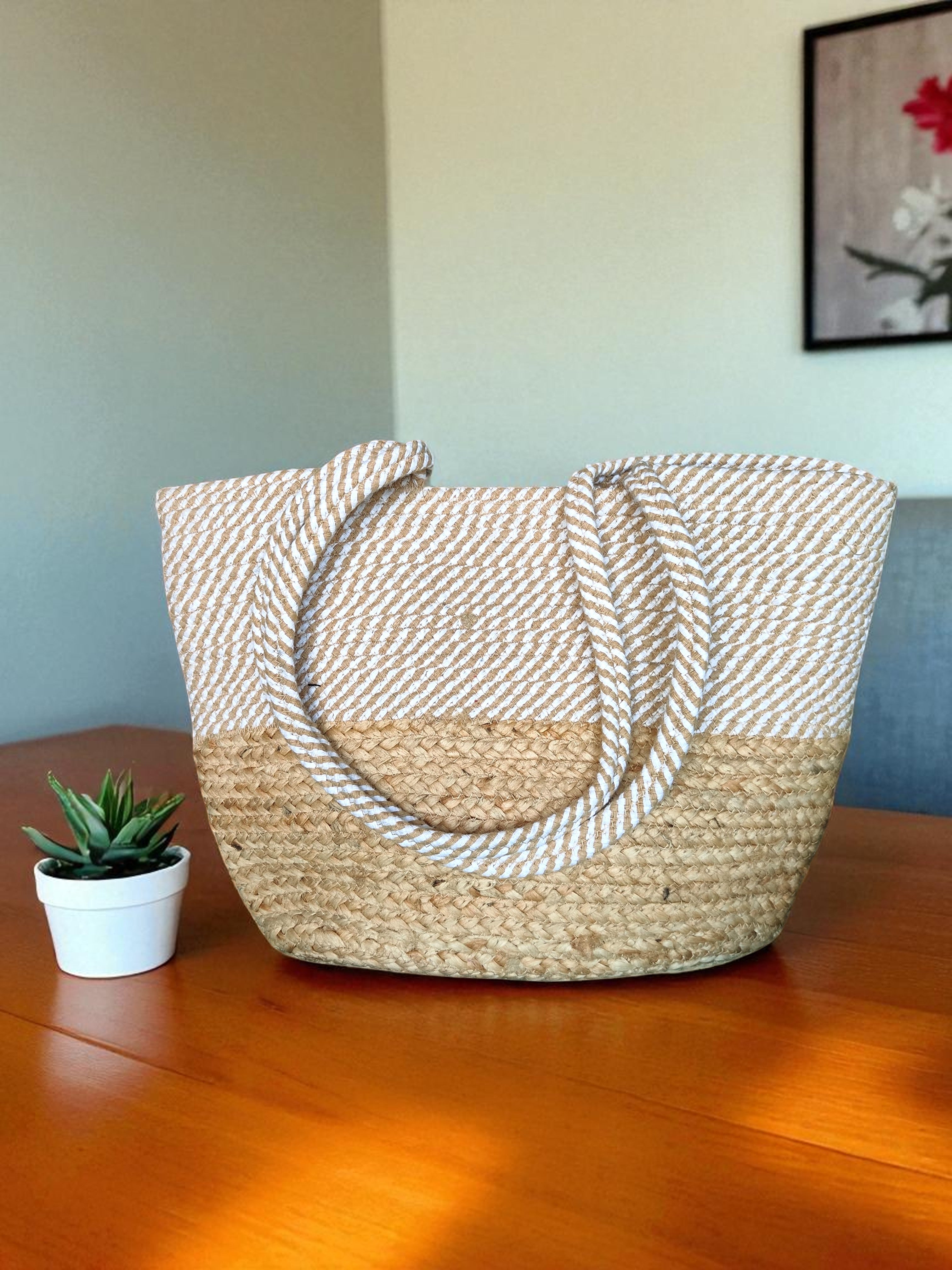 sandstone bloom tote bag