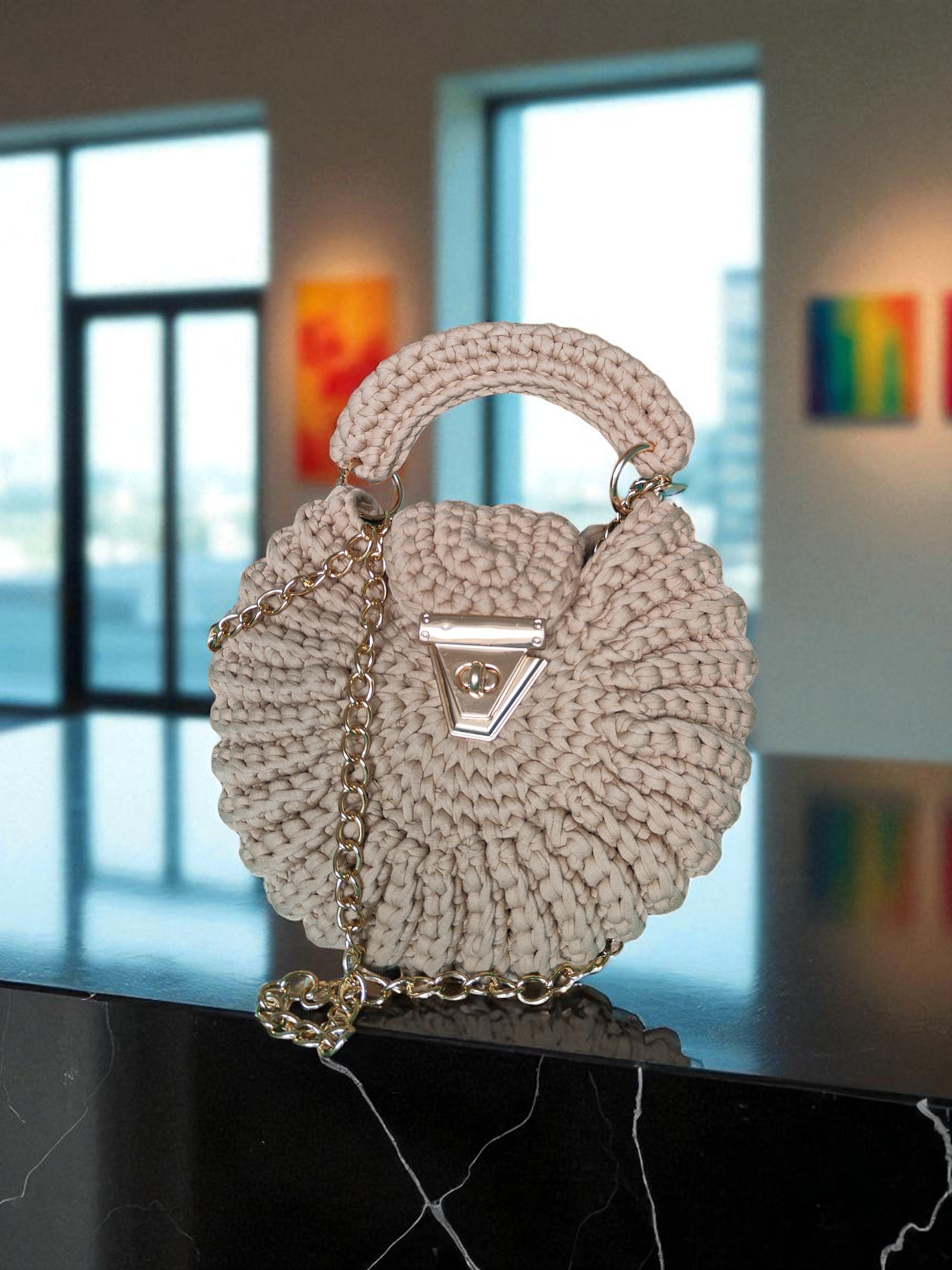 Single Handle Crochet Handbag