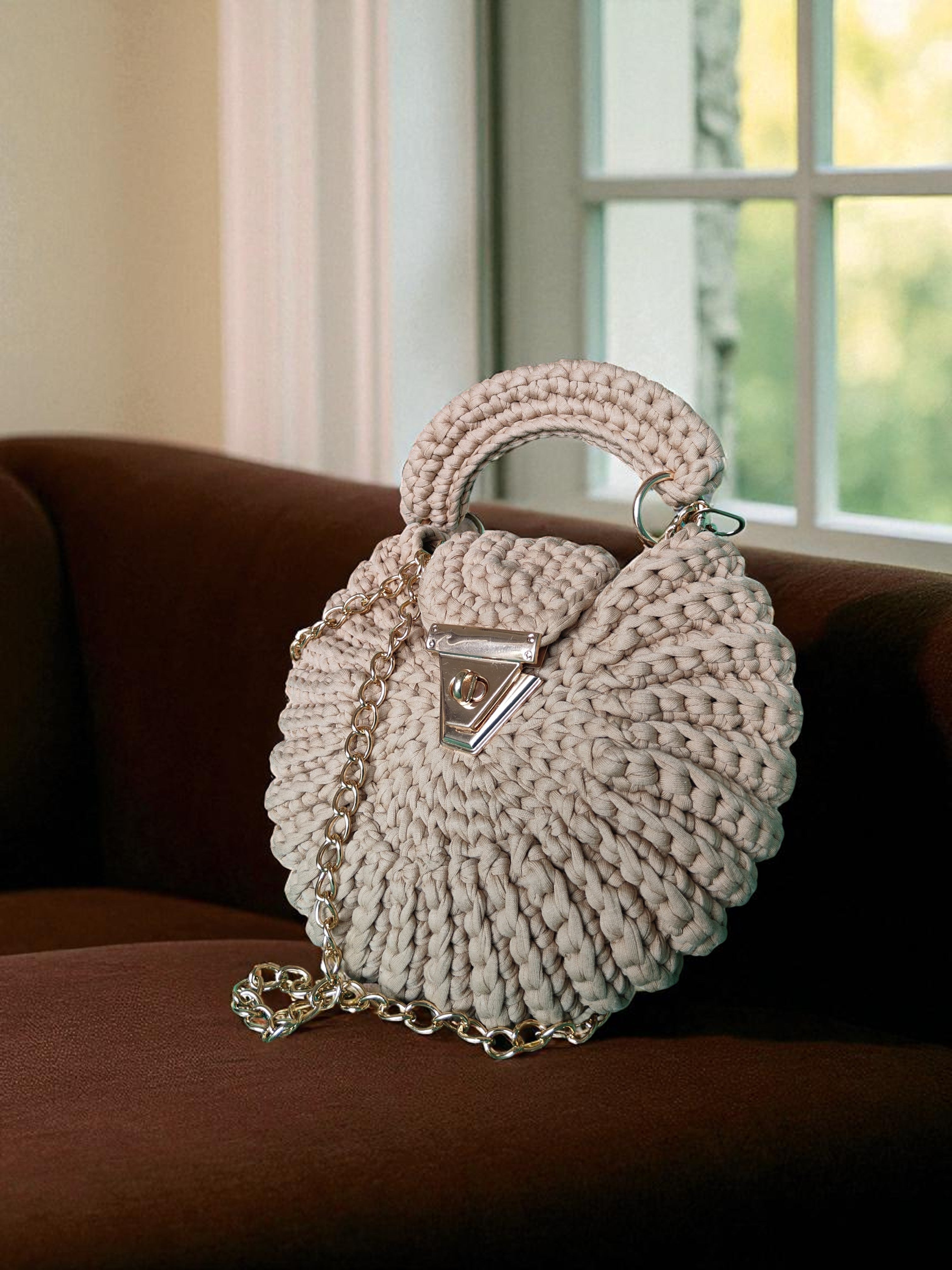 Single Handle Crochet Handbag